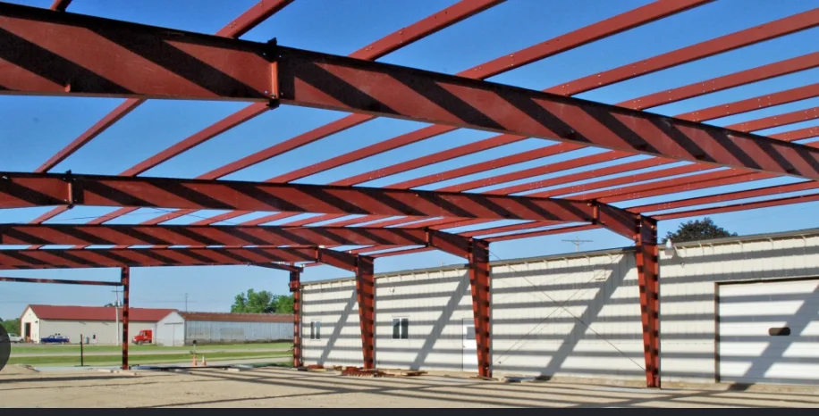 NatMar steel building under construction