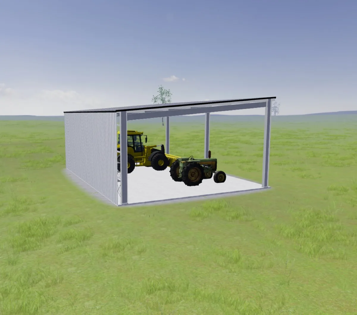 30x40x14 Open Single Slope