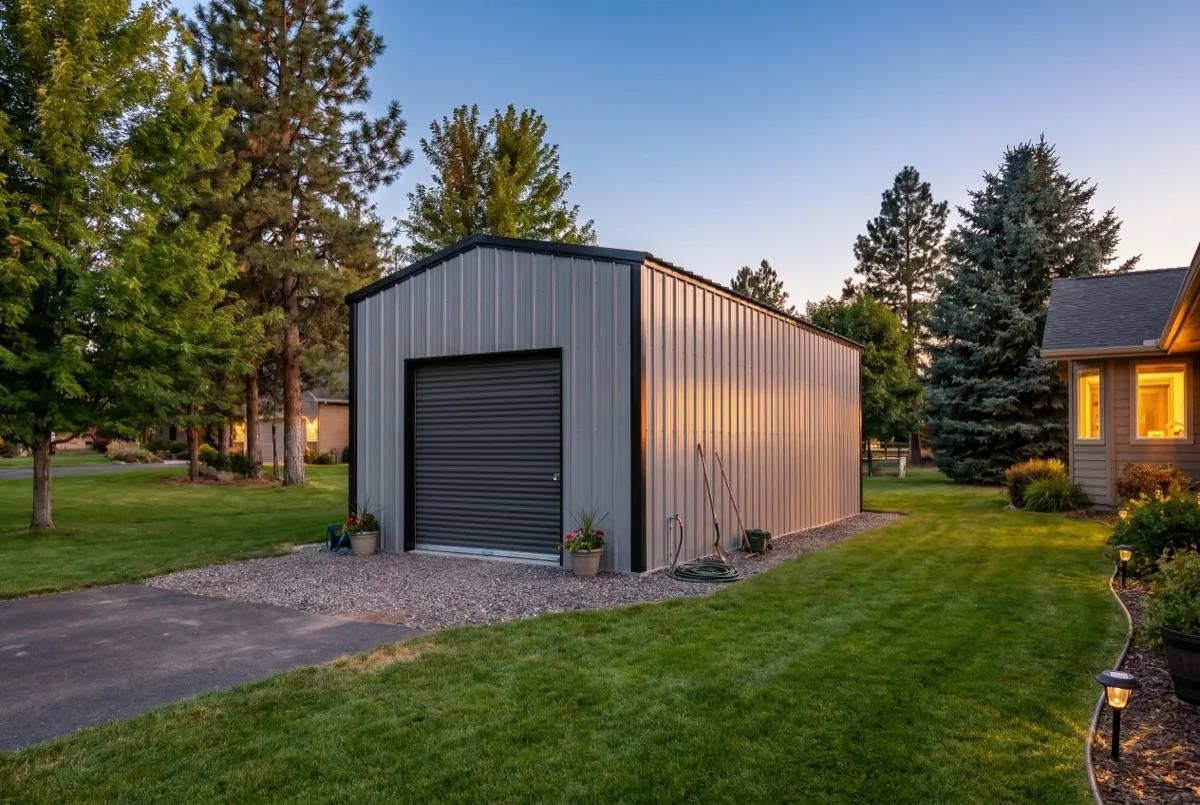 12x16x10 Steel Shed